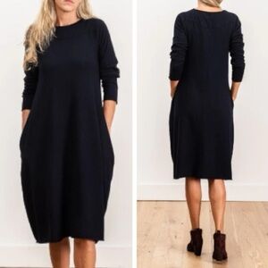 Labo.Art Abito Oversized Midi Dress in Black Size 0 / XS